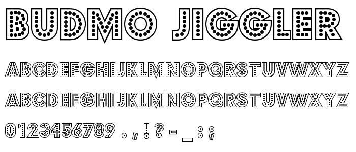 Budmo Jiggler  Bold font