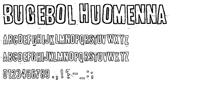 Bugebol huomenna font