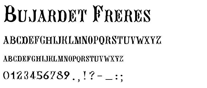 Bujardet Freres font