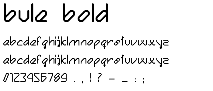 Bule Bold font