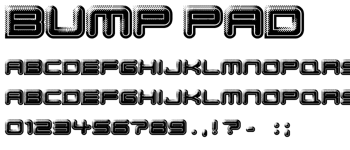 Bump Pad font