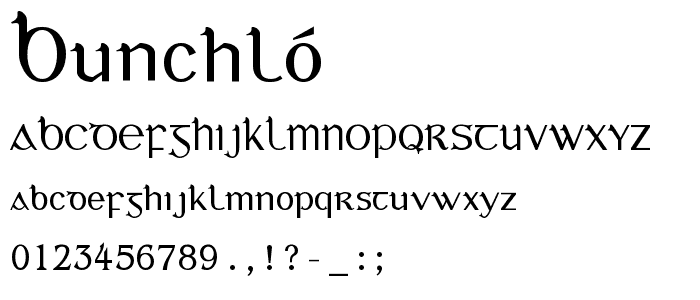 Bunchló font