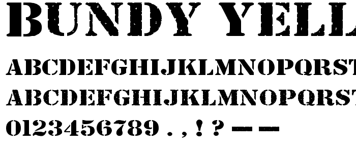 Bundy Yellow Solid font