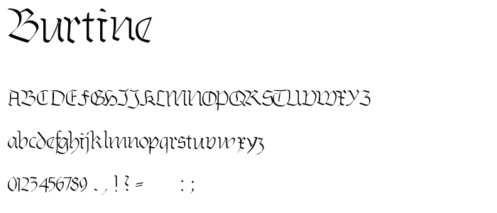 Burtine font