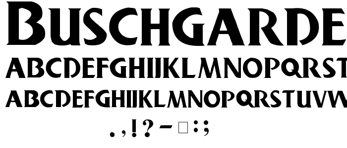 BuschGardenz  font