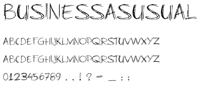 BusinessAsUsual font