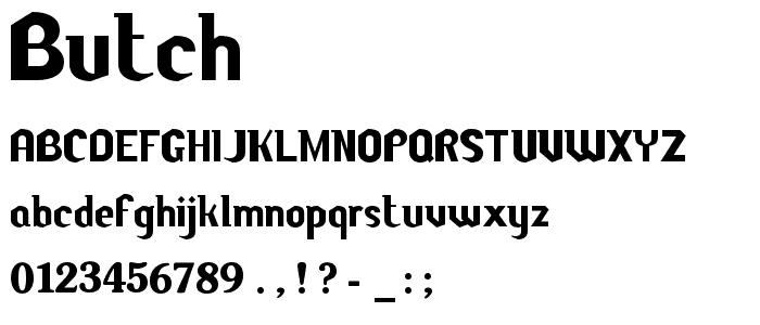 Butch font