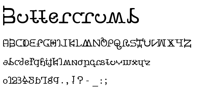 Buttercrumb font