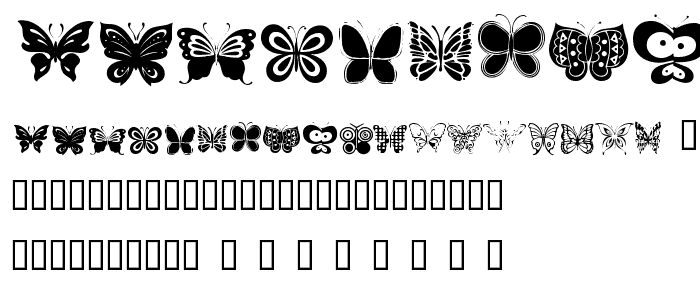 Butterflies font