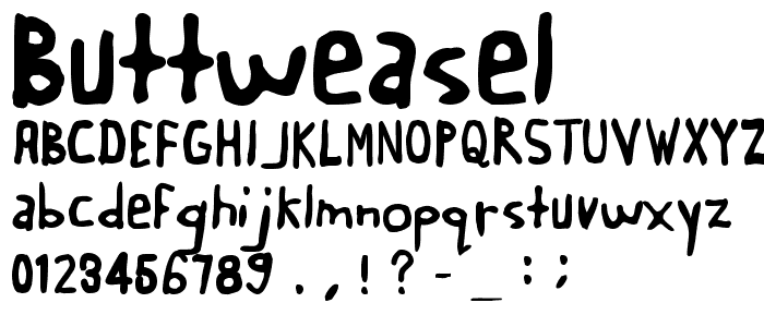 Buttweasel font