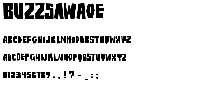 BuzzSawAOE font