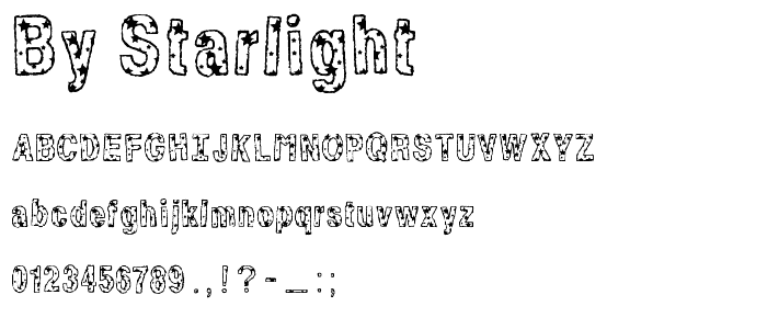 By Starlight font