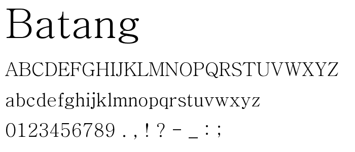 Batang font