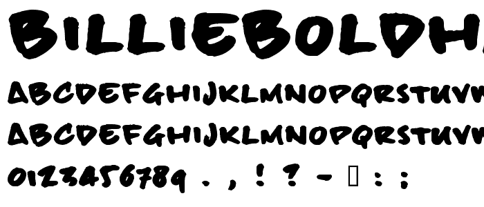 billieBoldHand font