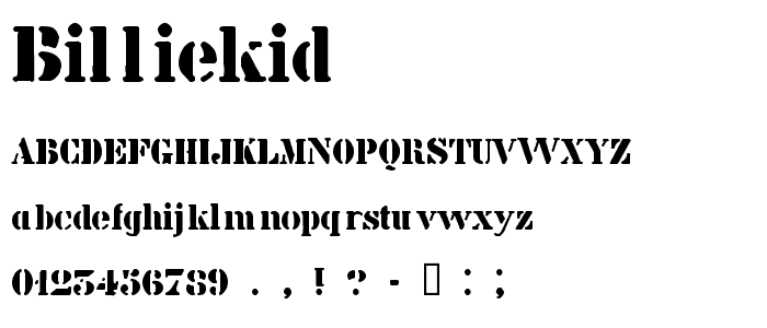 billieKid font