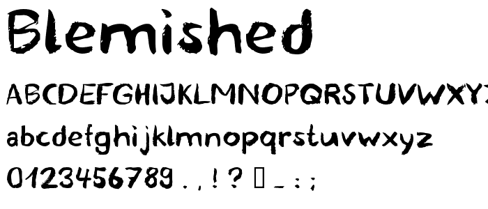 blemished font