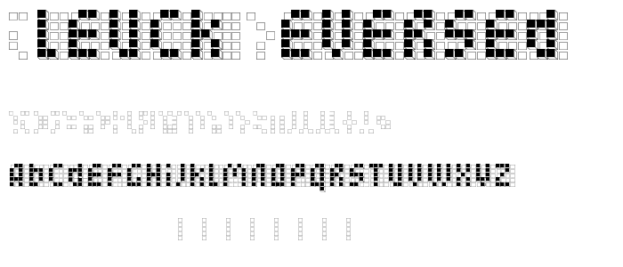 bleuck reversed font