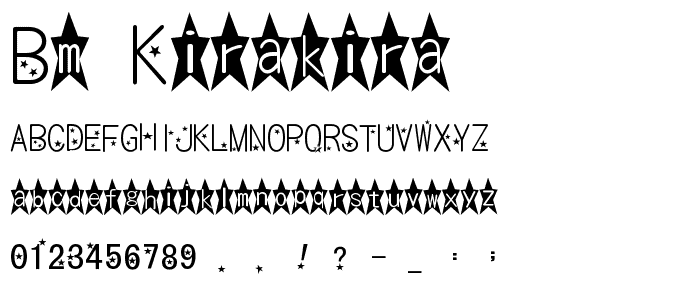 bm kirakira font