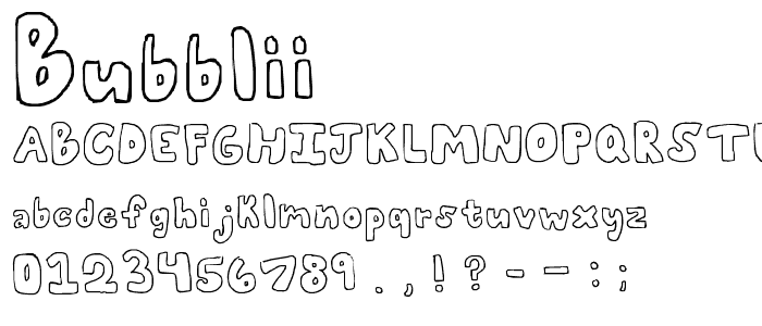 bubblii font