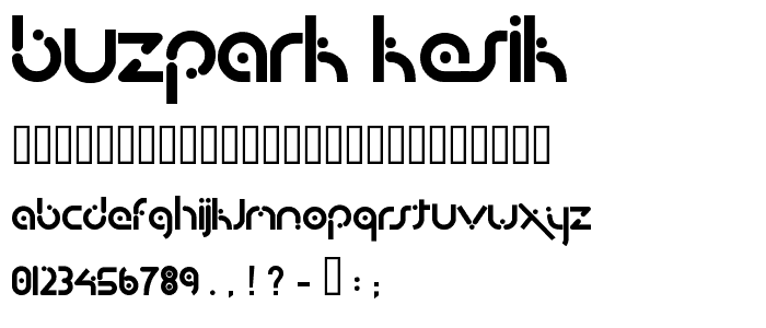 buzpark kesik font