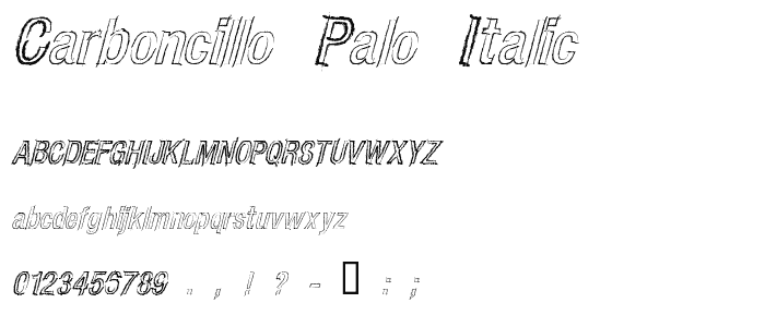 CARBONCILLO PALO Italic font