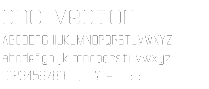 CNC Vector font