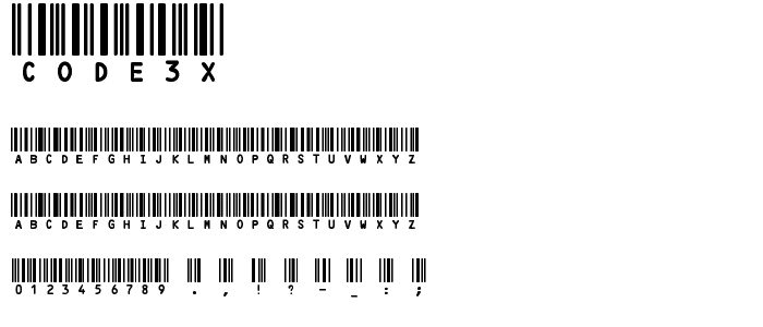 CODE3X font