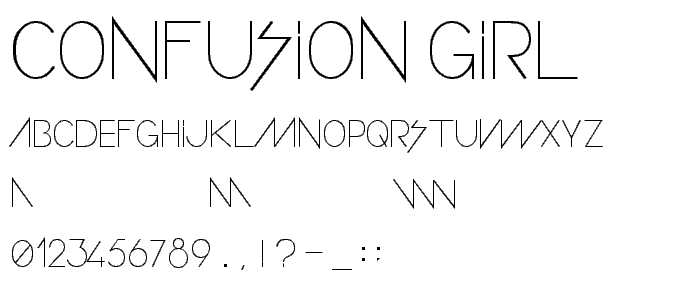 CONFUSION GIRL font