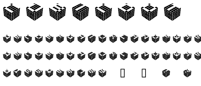 CUBICdot standard font