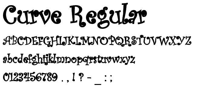 CURVE Regular font