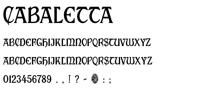 Cabaletta font