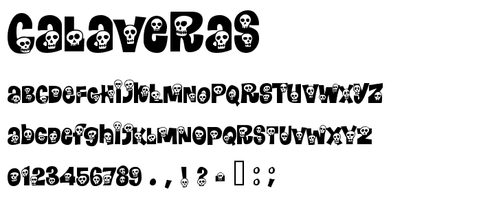 Calaveras font