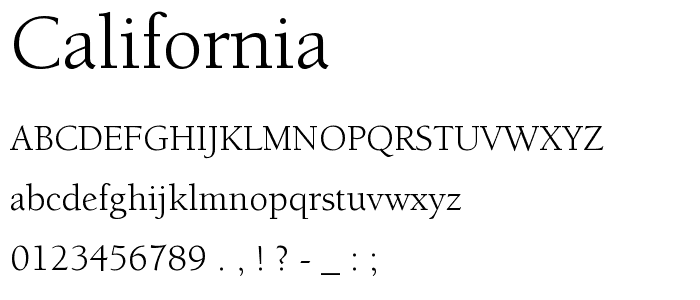 California font