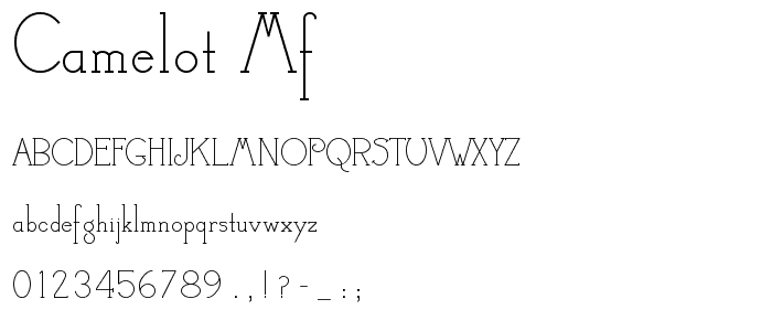 Camelot MF font