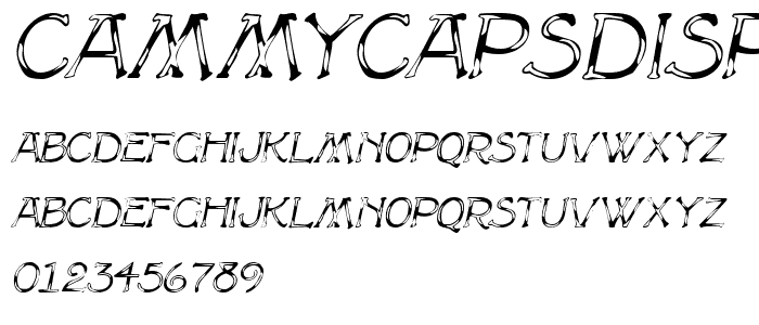 CammyCapsDisplay Italic font