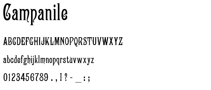 Campanile font