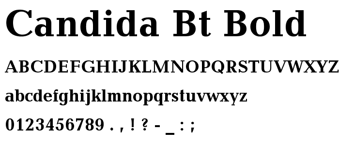 Candida BT Bold font