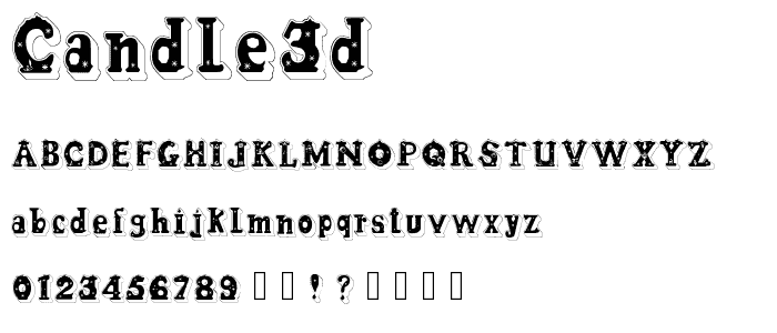 Candle3d font