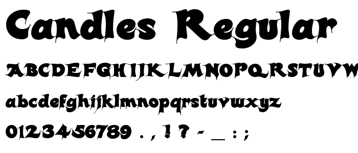 Candles Regular font