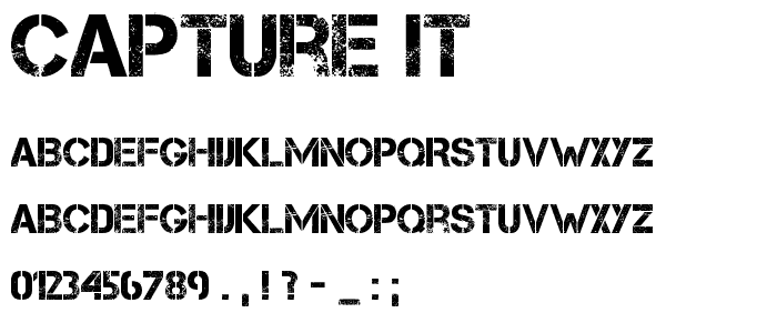 Capture it font