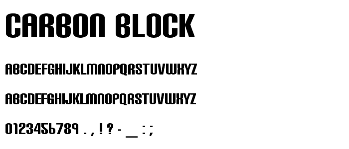 Carbon Block font