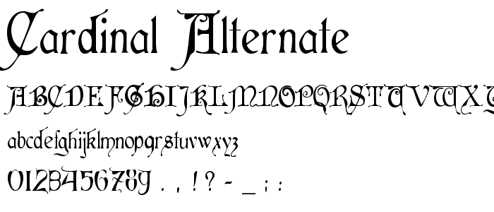 Cardinal Alternate font