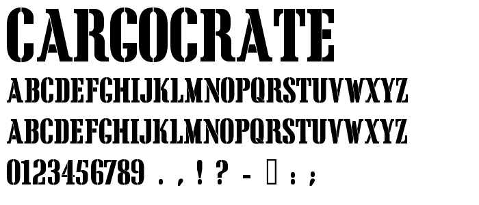 CargoCrate font