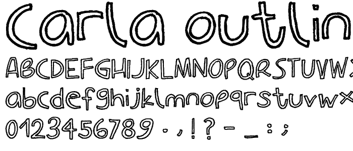 Carla_outline font