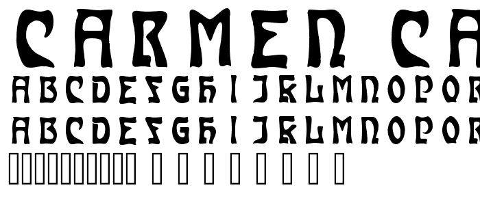 Carmen CapsInside font