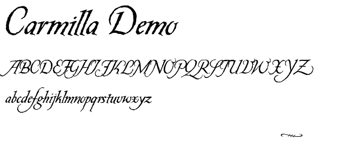 Carmilla Demo font