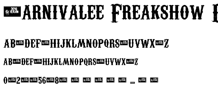 Carnivalee Freakshow Demo font