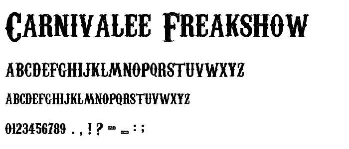 Carnivalee Freakshow font