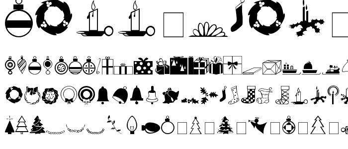 Carr Xmas Dingbats font