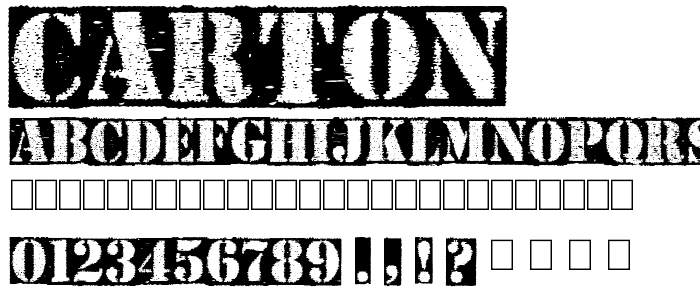 Carton font